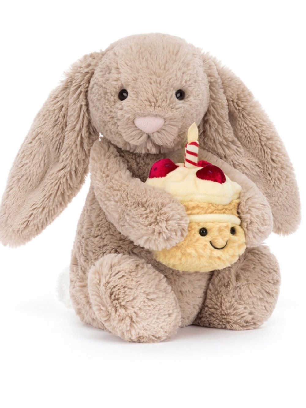 NWT Jellycat - Bashful Beige Bunny "Birthday"